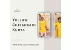 Yellow Chikankari Kurta for Men