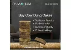 cow dung cake for Durga Homa
