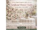 Bring Your Event to Life with an Artificial Flower Walls Available for Hire 