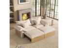 Love my new Japandi sectional! So comfy & stylish - Must see!