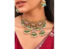 Stunning Long Kundan Necklace Set for Regal Charm