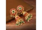 Stunning Kundan Earrings Jhumkas – Royal Ethnic Glam
